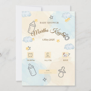 Minimal Baby Shower Invitation