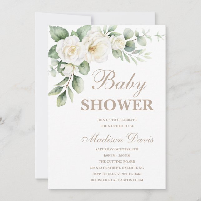 Minimal Baby Shower Invitation (Front)