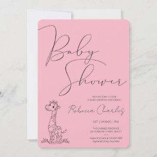 Minimal Baby Shower  Invitation