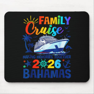 Minimal Bahamas Cruise 2026 Family Friends Mouse Mat