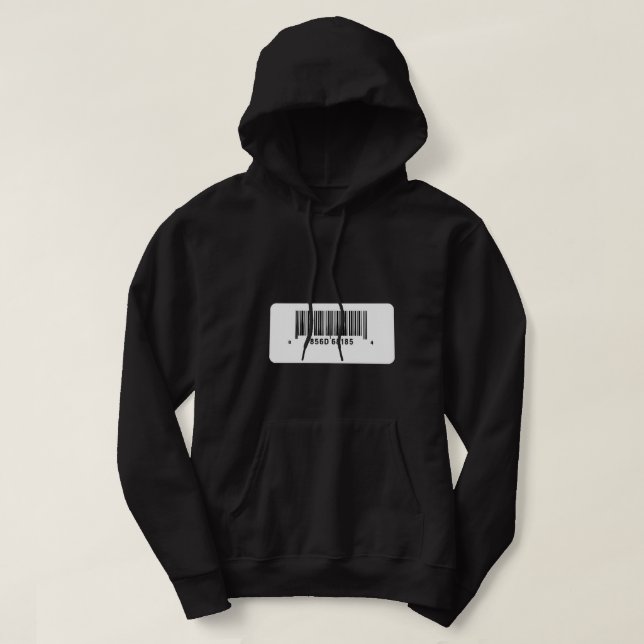 Minimal Barcode Design Hoodie (Design Front)
