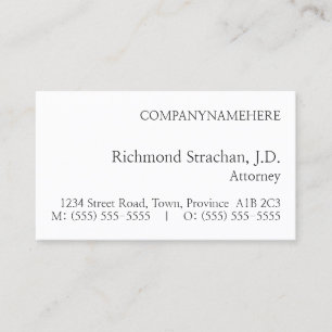 Minimal, Basic Business Card