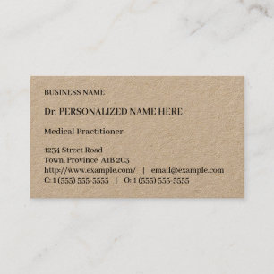 Minimal, Basic Medical Specialist Business Card