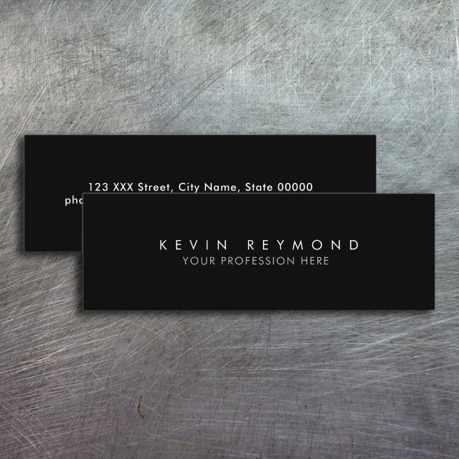 Minimal basic simple black professional mini business card (Creator Uploaded)