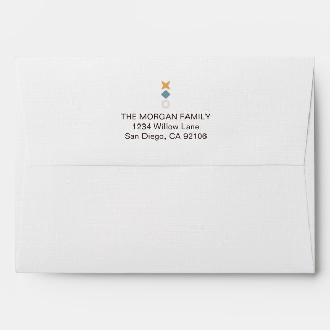 Minimal Bauhaus Baby Shower Envelope (Back (Top Flap))
