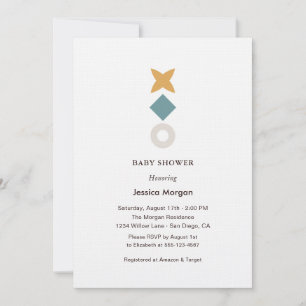 Minimal Bauhaus Baby Shower Invitation