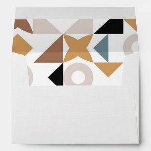Minimal Bauhaus Baby Shower Lined Envelope