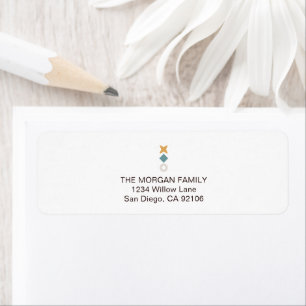 Minimal Bauhaus Baby Shower Return Address Labels