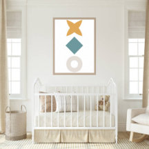 Minimal Bauhaus Nursery Wall Art Poster