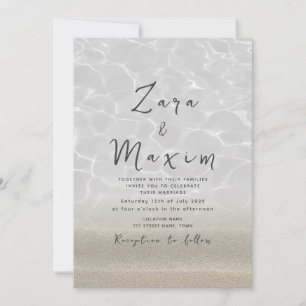 Minimal Beach Wedding Invitation