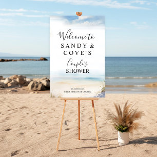 Minimal Beach Welcome Sign Poster 