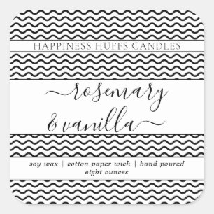 Minimal Beautiful Script Candle Label Sticker
