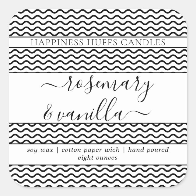 Minimal Beautiful Script Candle Label Sticker (Front)