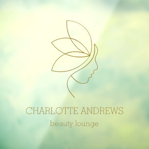 Minimal, Beauty, Logo, Business Name Branding  Window Cling