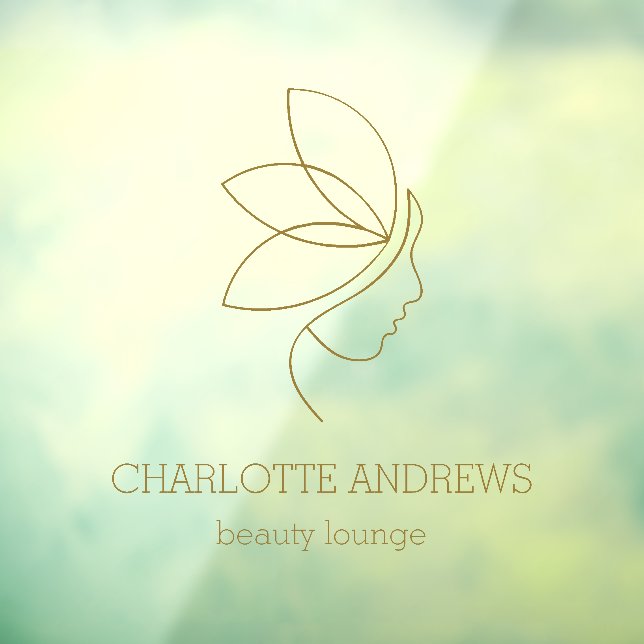 Minimal, Beauty, Logo, Business Name Branding  Window Cling (Sheet 3)