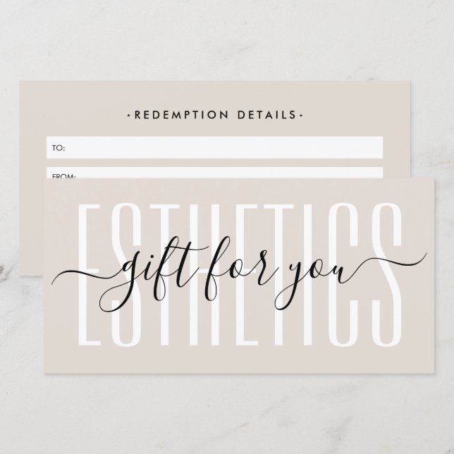 Minimal Beauty Professional Sand Gift Card (Front/Back)