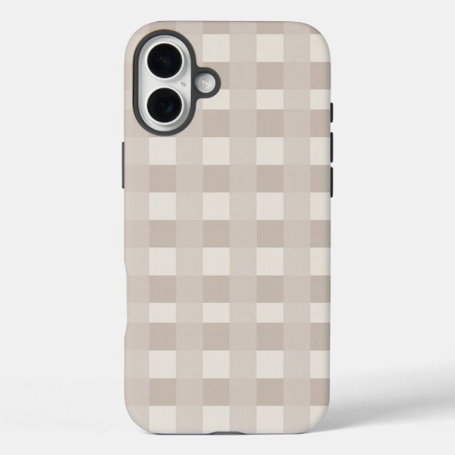 Minimal Beige Checkerboard Design Case-Mate iPhone Case (Back)