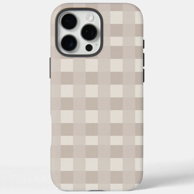 Minimal Beige Checkerboard Design Case-Mate iPhone Case (Back)