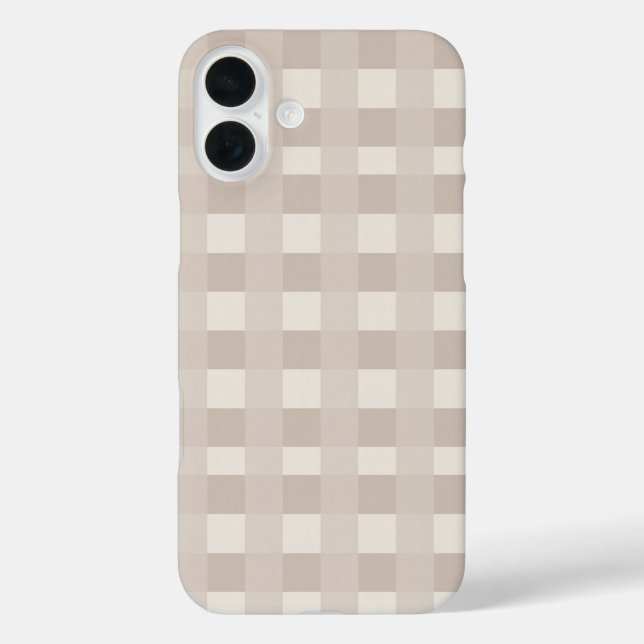 Minimal Beige Checkerboard Design Case-Mate iPhone Case (Back)