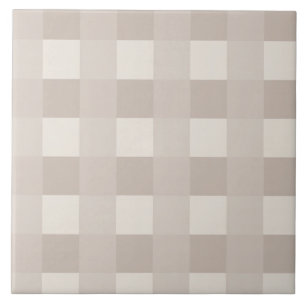 Minimal Beige Checkerboard Design Tile