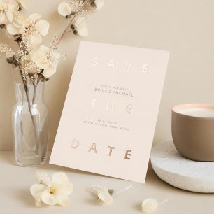 Minimal Beige Modern Wedding Save the Date