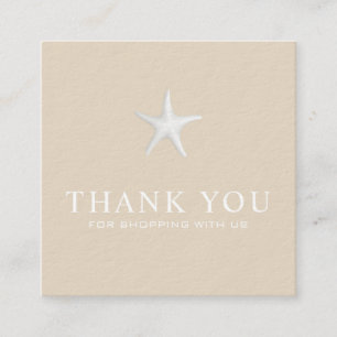 Minimal Beige Thank You Insert – Coastal Style