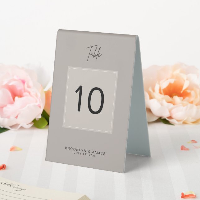 Minimal Beige Wedding Table Numbers (In SItu (Wedding))