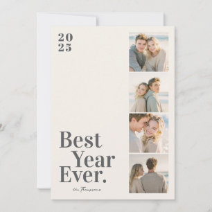 Minimal Best Year Ever New Year Holiday Card