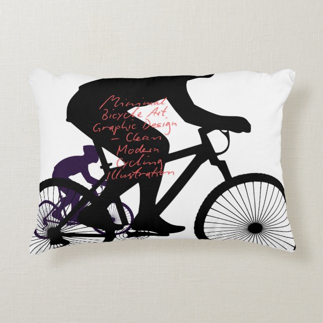 Minimal Bicycle Art – Decorative Cushion (Front)
