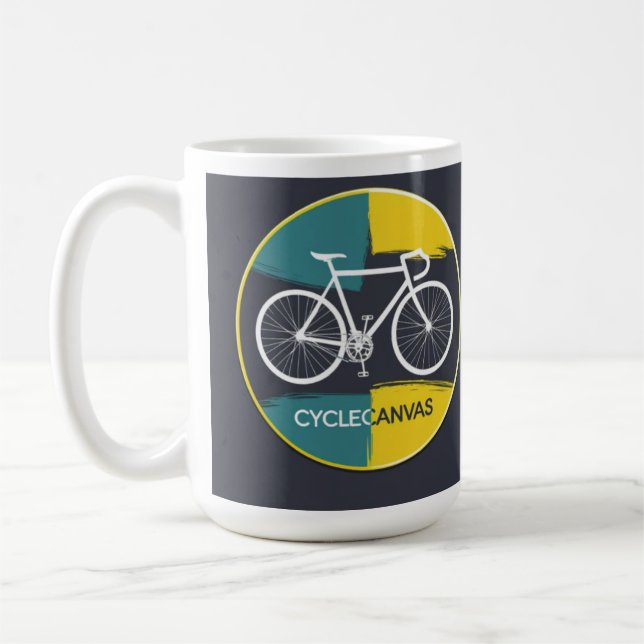 Minimal Bicycle Illustration –  Coffee Mug (Left)