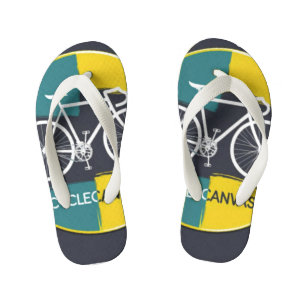 Minimal Bicycle Illustration –  Kid's Flip Flops