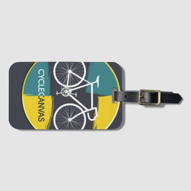 Minimal Bicycle Illustration –  Luggage Tag (Front Horizontal)