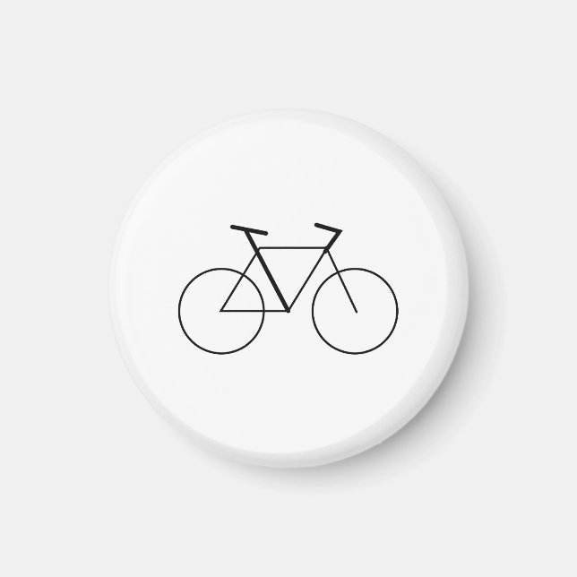 Minimal Bicycle Mark Magnet for Bike Lovers (Front)