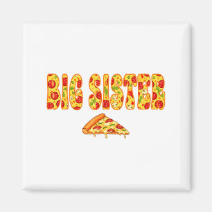 Minimal Big Sister Matching Birthday Squad Magnet