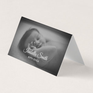 Minimal Birth Doula Newborn Care Design Business Card