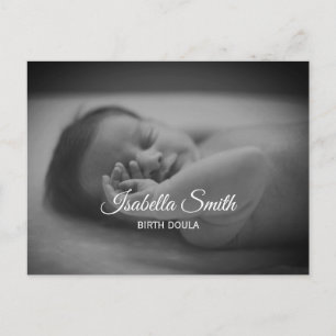 Minimal Birth Doula Newborn Care Design Postcard