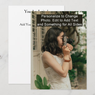 Minimal Birthday Event Invitation Photo Text Card