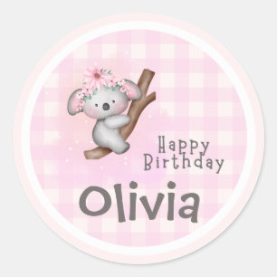 Minimal Birthday Sticker make a wish