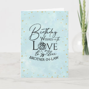 Minimal Birthday Typography Greeting Brother-law Card