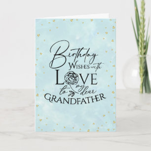 Minimal Birthday Typography Greeting for Grandpa Card