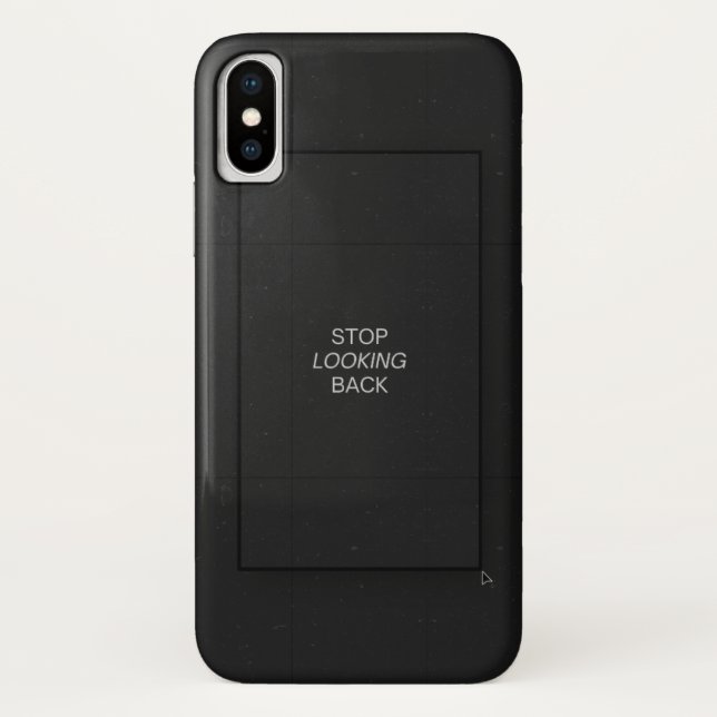 Minimal Black Aesthetic Quote Phone Case (Back)