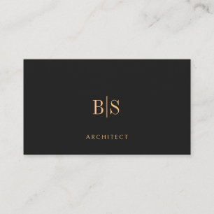 Minimal Black And Gold Personal Business Card