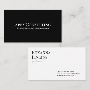 Minimal Black and White Business Card Template DP7