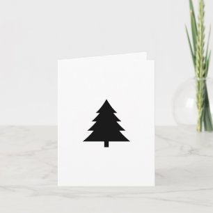 Minimal Black and White Christmas Tree Holiday Card