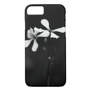 minimal black and white floral iPhone 8/7 case