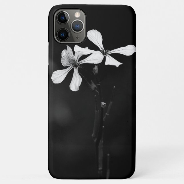 minimal black and white floral Case-Mate iPhone case (Back)