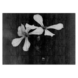 minimal black and white floral cutting board