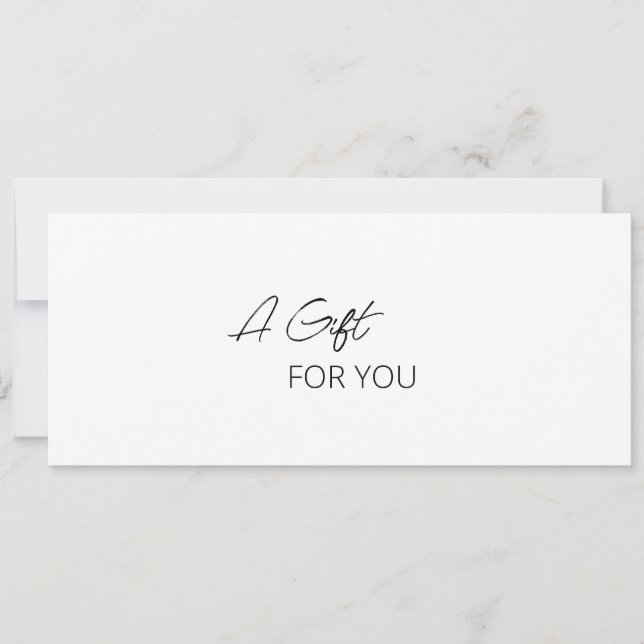 Minimal Black and White Modern Gift Certificate (Front)