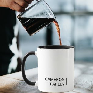 Minimal Black and White Monogram  Mug