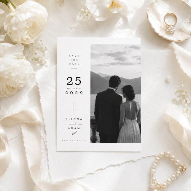 Minimal Black and White Napa Valley Save The Date (Creator Uploaded)